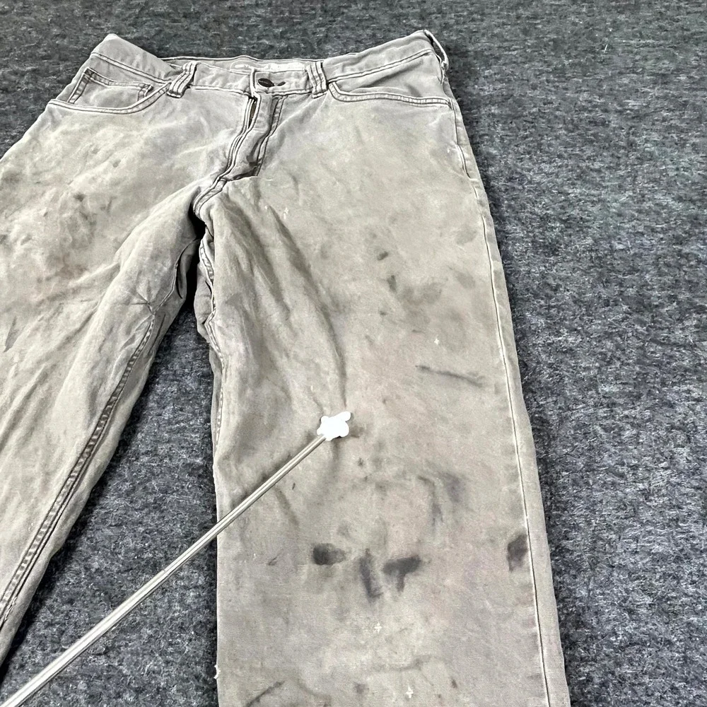 Carhartt Rugged Flex Relaxed Fit Work Pants Mens 33x32 Brown Canvas  Thrashed